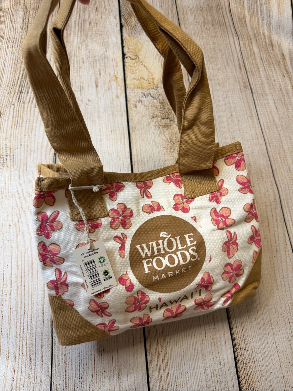 Whole Foods Hawaii Plumeria Flower Tote Mini NWT